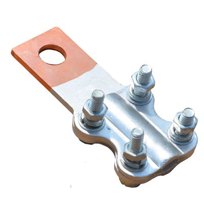 Equipamento elétrico Grampos de ligação de alumínio-cobre retos de cobre com parafusos