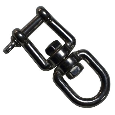 Carabiner giratório de alumínio de cor personalizada com olho de mandíbula de aço inoxidável durável