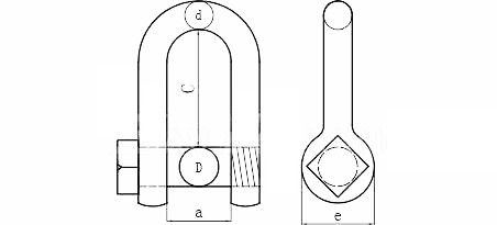 Cadeias de arrasto de pinos galvanizadas, de arco-íris forjado, de cabeça quadrada, de cabeça quadrada